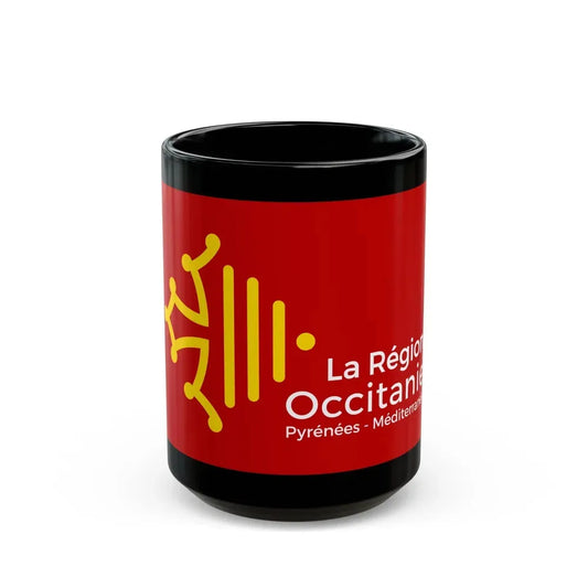 Flag of Occitanie France - Black Coffee Mug 15oz - Go Mug Yourself