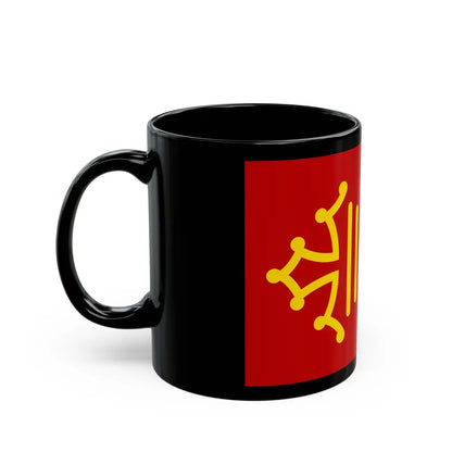 Flag of Occitanie France - Black Coffee Mug-Go Mug Yourself