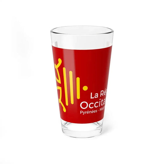 Flag of Occitanie France - Pint Glass 16oz 16oz - Go Mug Yourself