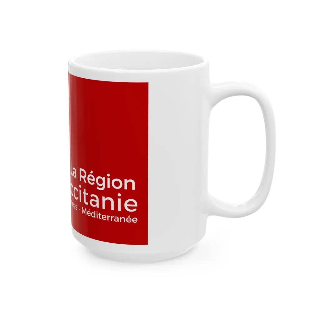 Flag of Occitanie France - White Coffee Mug-Go Mug Yourself