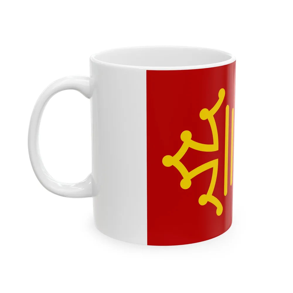 Flag of Occitanie France - White Coffee Mug-Go Mug Yourself