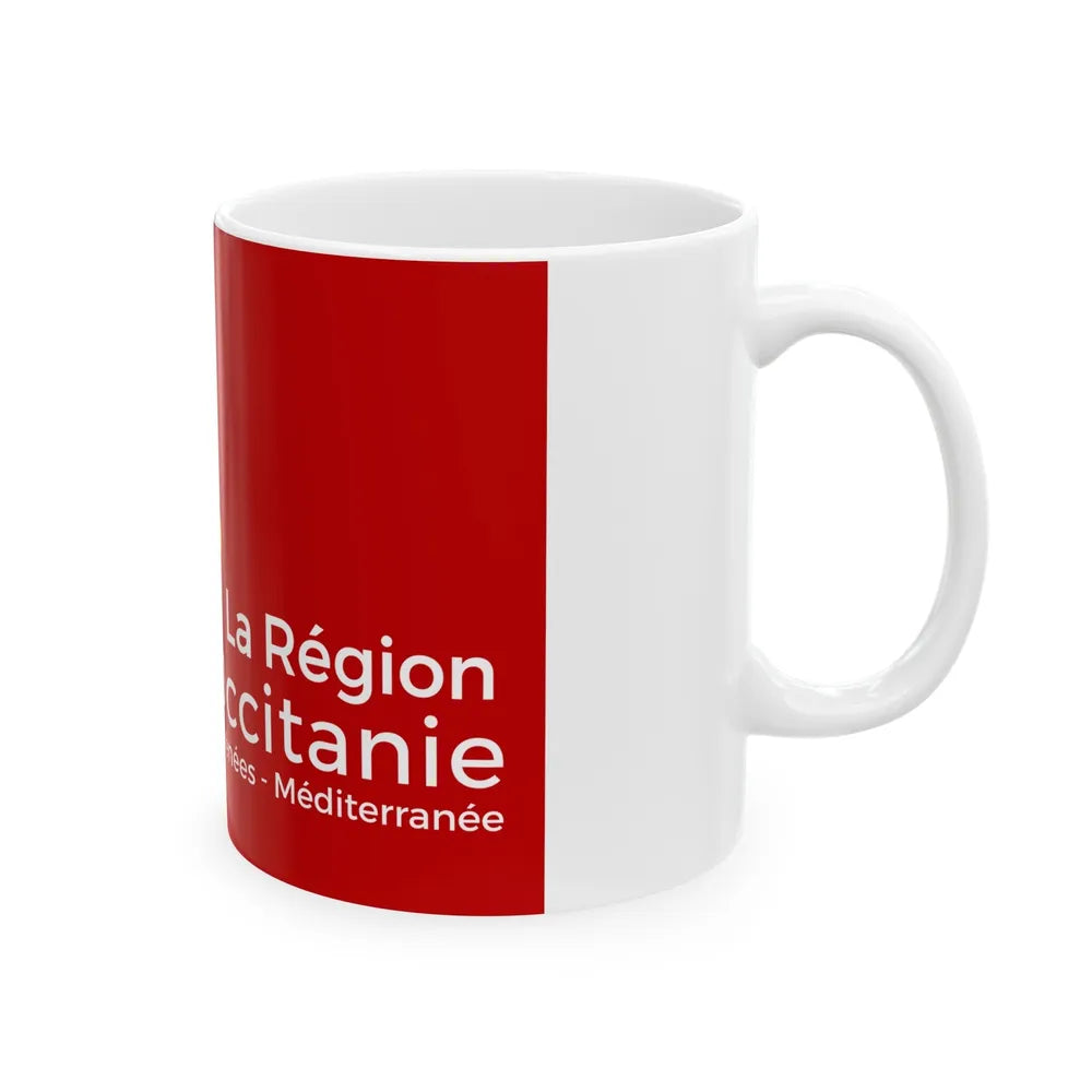 Flag of Occitanie France - White Coffee Mug-Go Mug Yourself