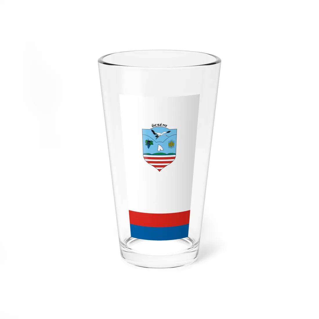 Flag of Ocseny vertical (Hungary) Pint Glass 16oz 16oz - Go Mug Yourself