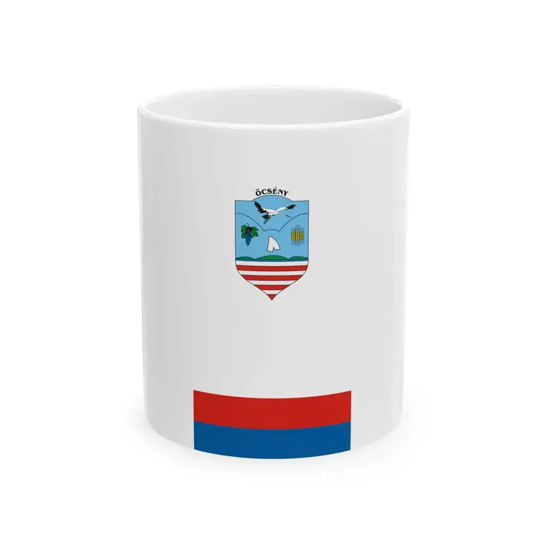Flag of Ocseny vertical (Hungary) White Coffee Mug 11oz - Go Mug Yourself