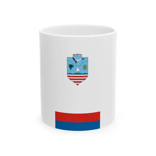 Flag of Ocseny vertical (Hungary) White Coffee Mug 11oz - Go Mug Yourself