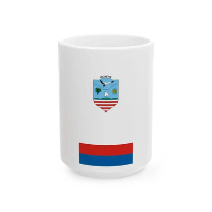 Flag of Ocseny vertical (Hungary) White Coffee Mug 15oz - Go Mug Yourself