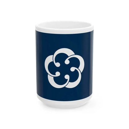 Flag of Odawara Kanagawa (Japan) White Coffee Mug 15oz - Go Mug Yourself