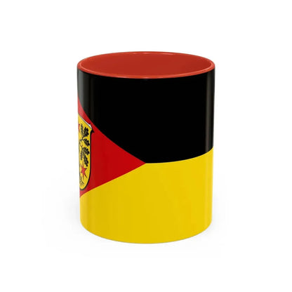 Flag of Odenwaldkreis Germany - Accent Coffee Mug 11oz Red - Go Mug Yourself