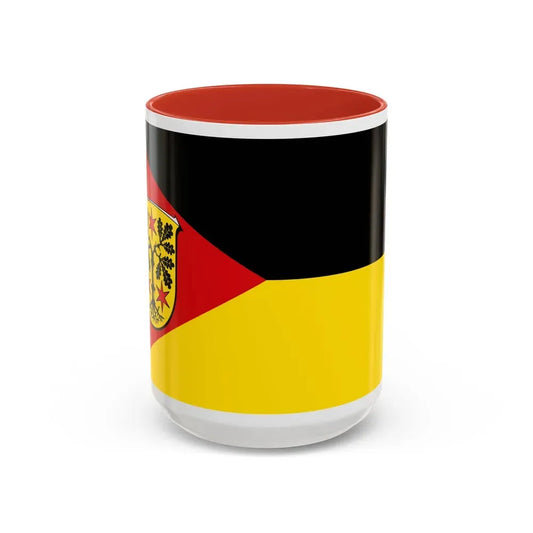 Flag of Odenwaldkreis Germany - Accent Coffee Mug 15oz Red - Go Mug Yourself