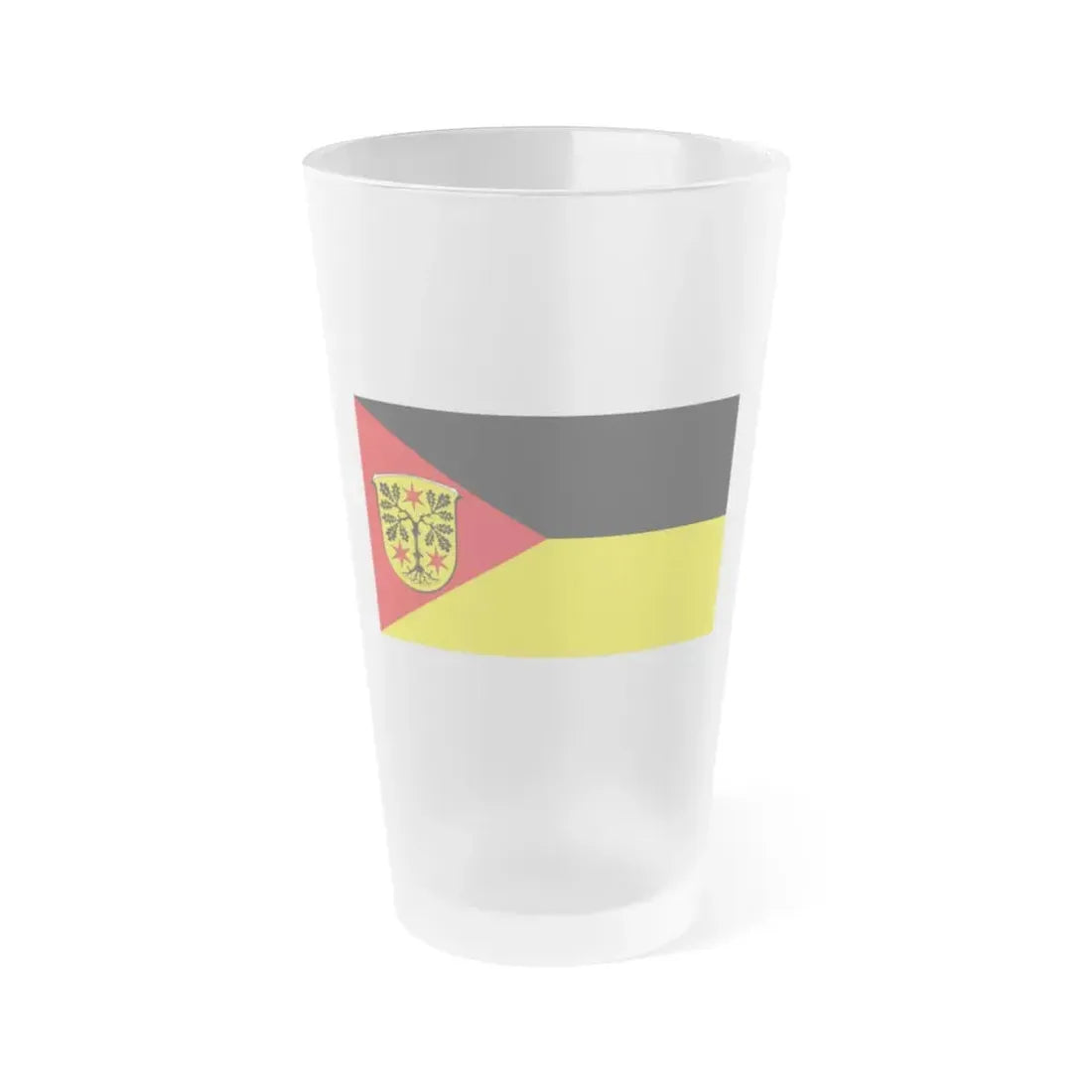 Flag of Odenwaldkreis Germany - Frosted Pint Glass 16oz 16oz Frosted - Go Mug Yourself