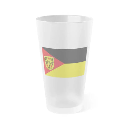 Flag of Odenwaldkreis Germany - Frosted Pint Glass 16oz 16oz Frosted - Go Mug Yourself