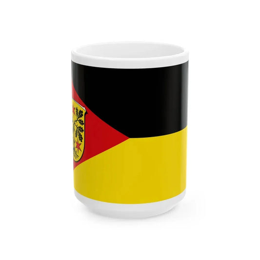 Flag of Odenwaldkreis Germany - White Coffee Mug 15oz - Go Mug Yourself