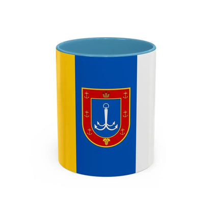 Flag of Odessa Oblast Ukraine - Accent Coffee Mug 11oz Light Blue - Go Mug Yourself