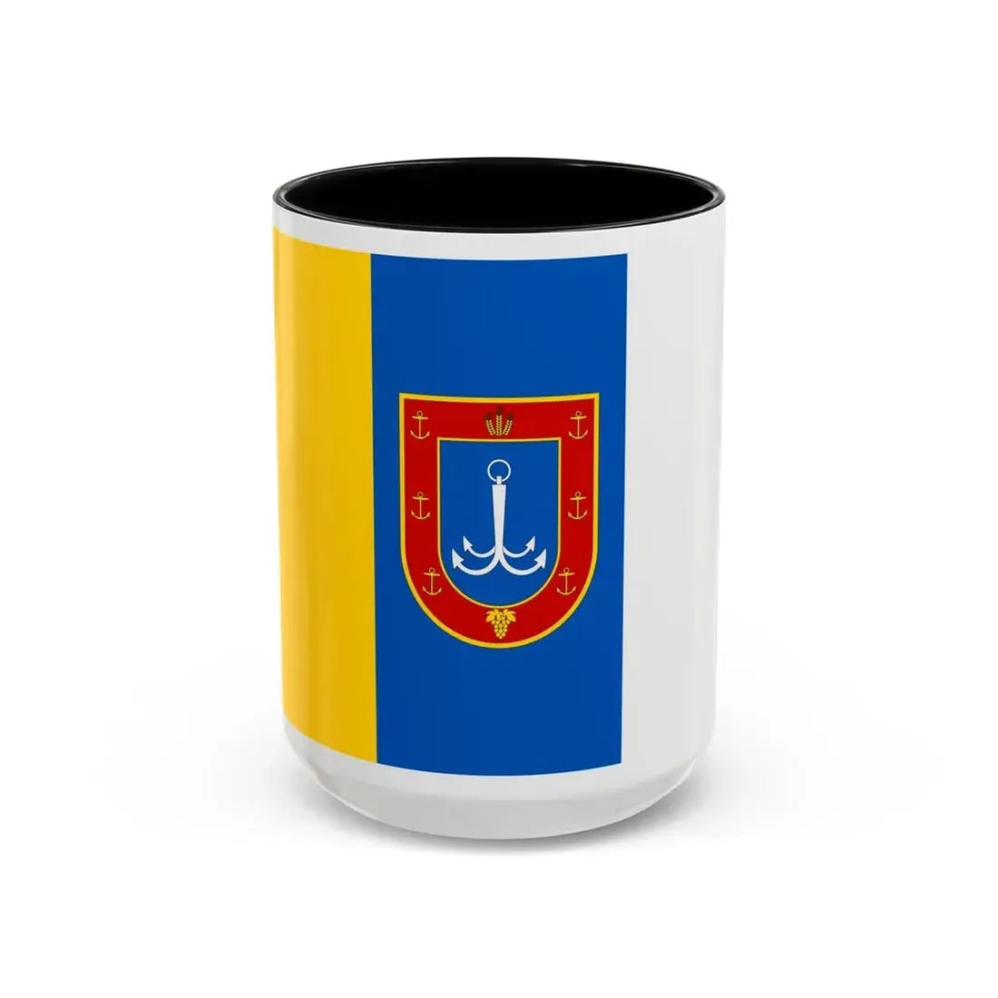 Flag of Odessa Oblast Ukraine - Accent Coffee Mug 15oz Black - Go Mug Yourself