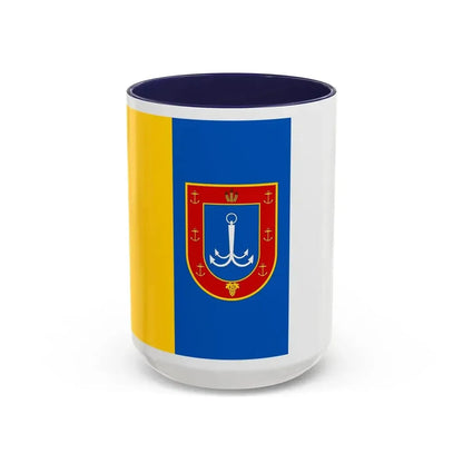 Flag of Odessa Oblast Ukraine - Accent Coffee Mug 15oz Navy - Go Mug Yourself