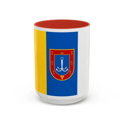 Flag of Odessa Oblast Ukraine - Accent Coffee Mug 15oz Red - Go Mug Yourself
