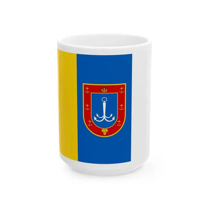 Flag of Odessa Oblast Ukraine - White Coffee Mug 15oz - Go Mug Yourself