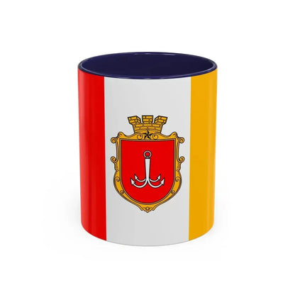Flag of Odessa Ukraine - Accent Coffee Mug 11oz Navy - Go Mug Yourself