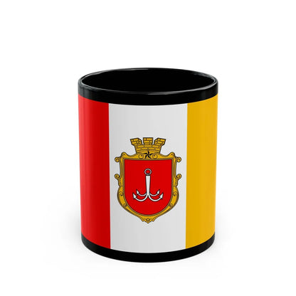 Flag of Odessa Ukraine - Black Coffee Mug-11oz-Go Mug Yourself