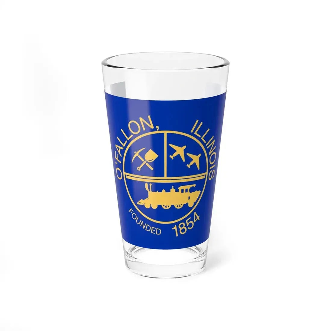 Flag of OFallon Illinois (United States) Pint Glass 16oz 16oz - Go Mug Yourself