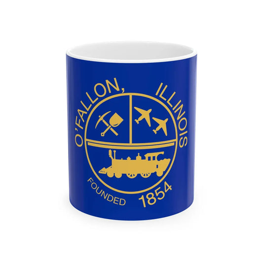 Flag of OFallon Illinois (United States) White Coffee Mug 11oz - Go Mug Yourself