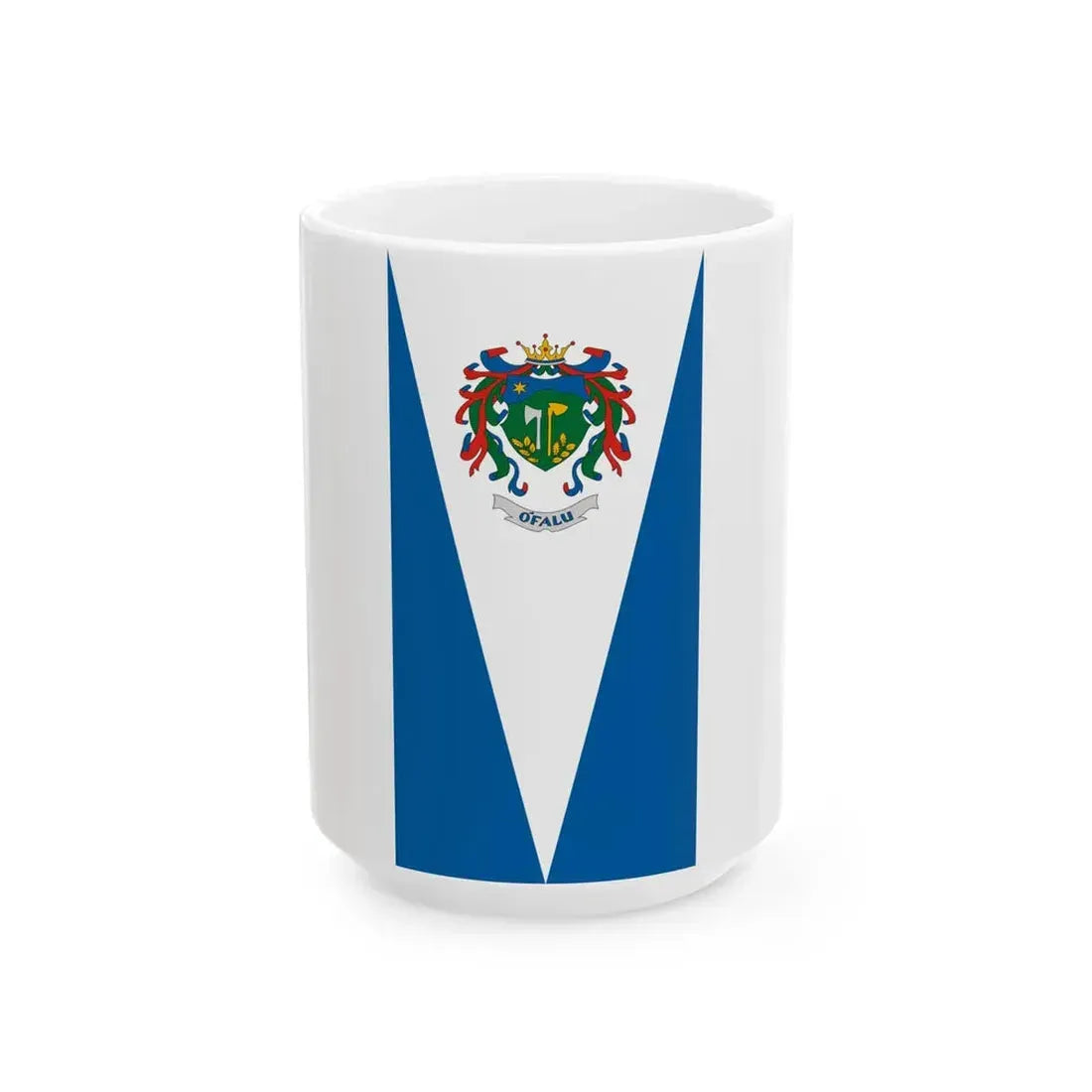 Flag of Ofalu vertical (Hungary) White Coffee Mug 15oz - Go Mug Yourself