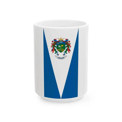 Flag of Ofalu vertical (Hungary) White Coffee Mug 15oz - Go Mug Yourself