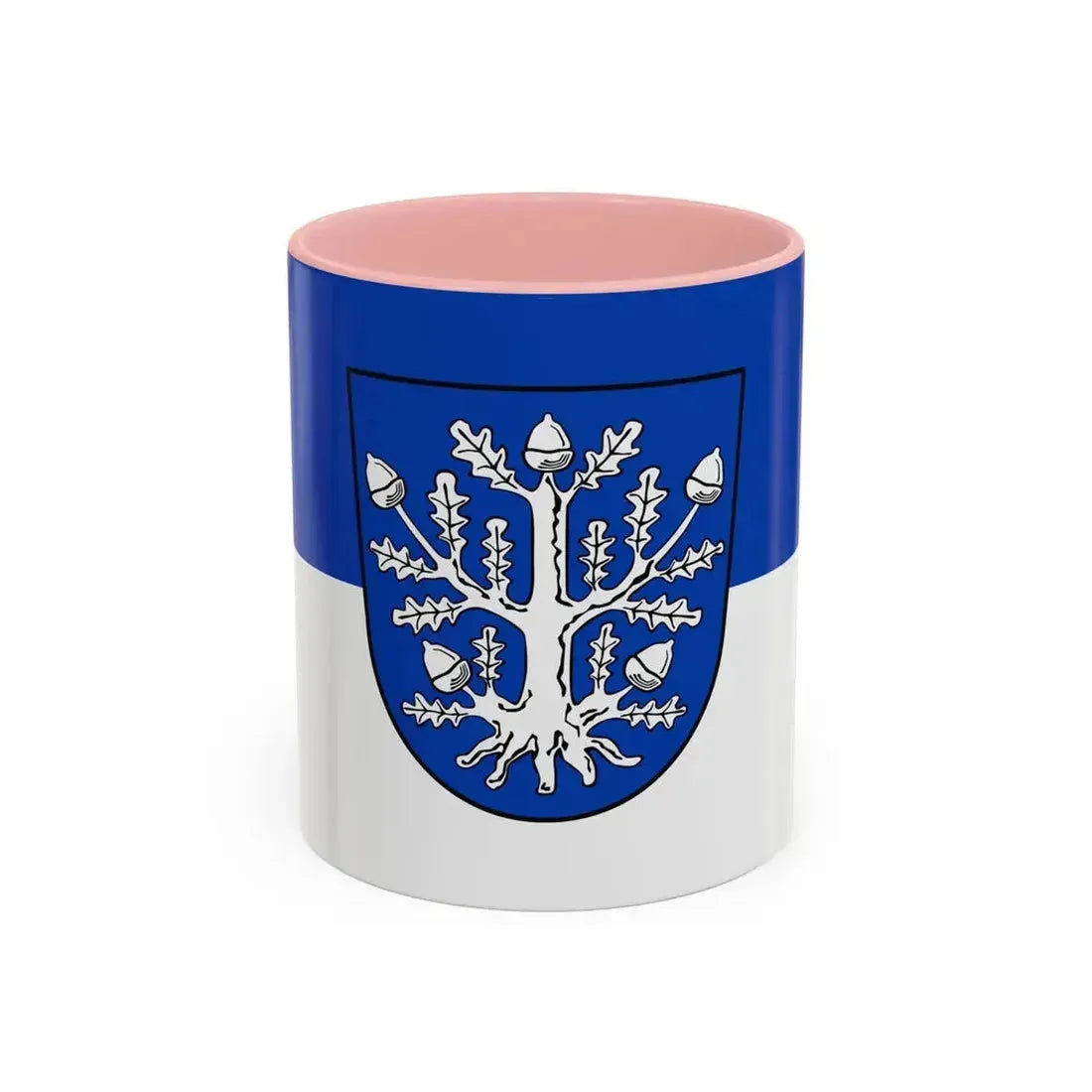 Flag of Offenbach am Main Germany - Accent Coffee Mug 11oz Pink - Go Mug Yourself