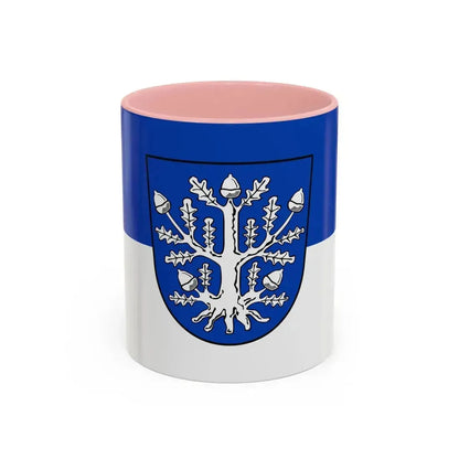 Flag of Offenbach am Main Germany - Accent Coffee Mug 11oz Pink - Go Mug Yourself