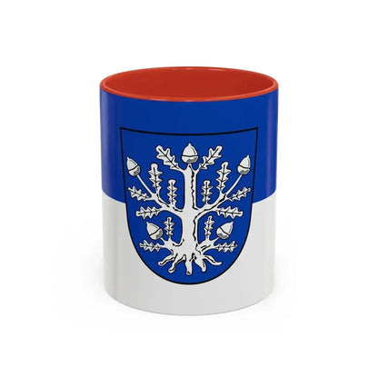 Flag of Offenbach am Main Germany - Accent Coffee Mug 11oz Red - Go Mug Yourself