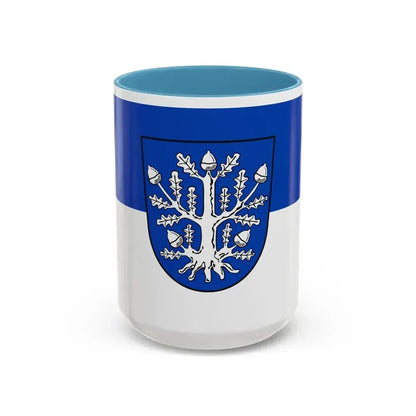 Flag of Offenbach am Main Germany - Accent Coffee Mug 15oz Light Blue - Go Mug Yourself