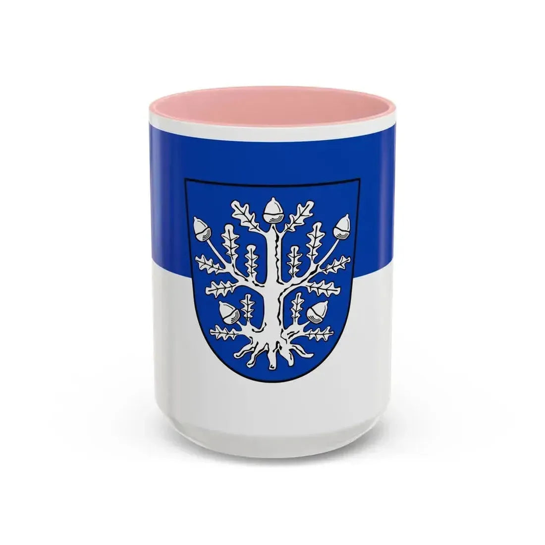 Flag of Offenbach am Main Germany - Accent Coffee Mug 15oz Pink - Go Mug Yourself