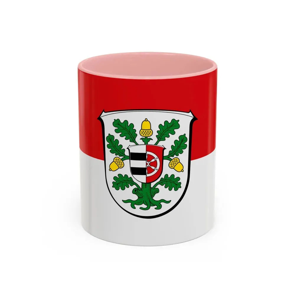 Flag of Offenbach Germany - Accent Coffee Mug 11oz Pink - Go Mug Yourself