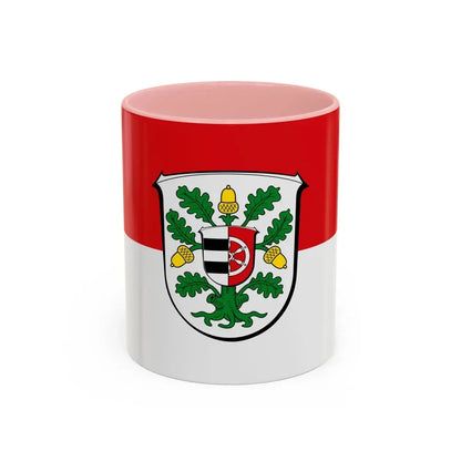 Flag of Offenbach Germany - Accent Coffee Mug 11oz Pink - Go Mug Yourself