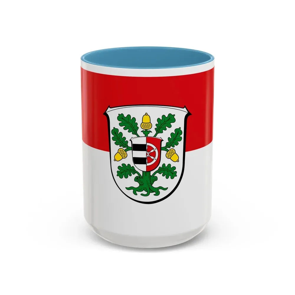 Flag of Offenbach Germany - Accent Coffee Mug 15oz Light Blue - Go Mug Yourself