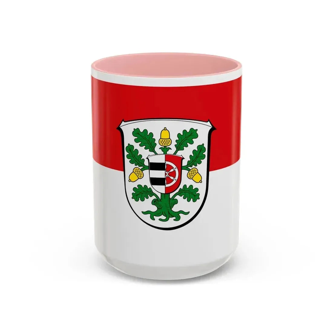Flag of Offenbach Germany - Accent Coffee Mug 15oz Pink - Go Mug Yourself