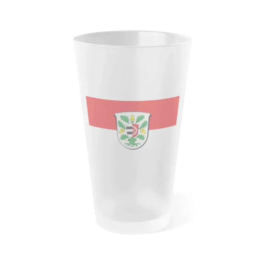 Flag of Offenbach Germany - Frosted Pint Glass 16oz 16oz Frosted - Go Mug Yourself