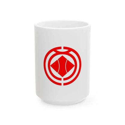 Flag of Ogano Saitama (Japan) White Coffee Mug 15oz - Go Mug Yourself