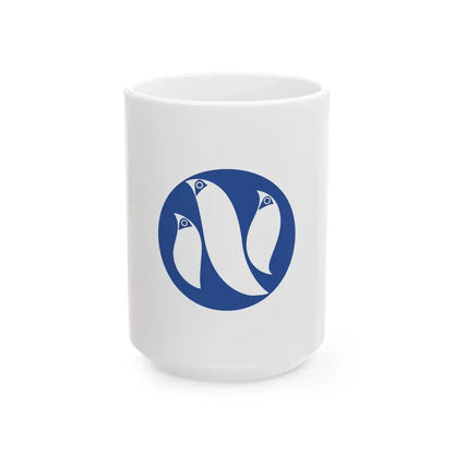 Flag of Ogasawara Tokyo (Japan) White Coffee Mug 15oz - Go Mug Yourself