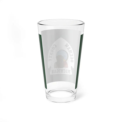 Flag of Ogemaw County Michigan (United States) Pint Glass 16oz - Go Mug Yourself
