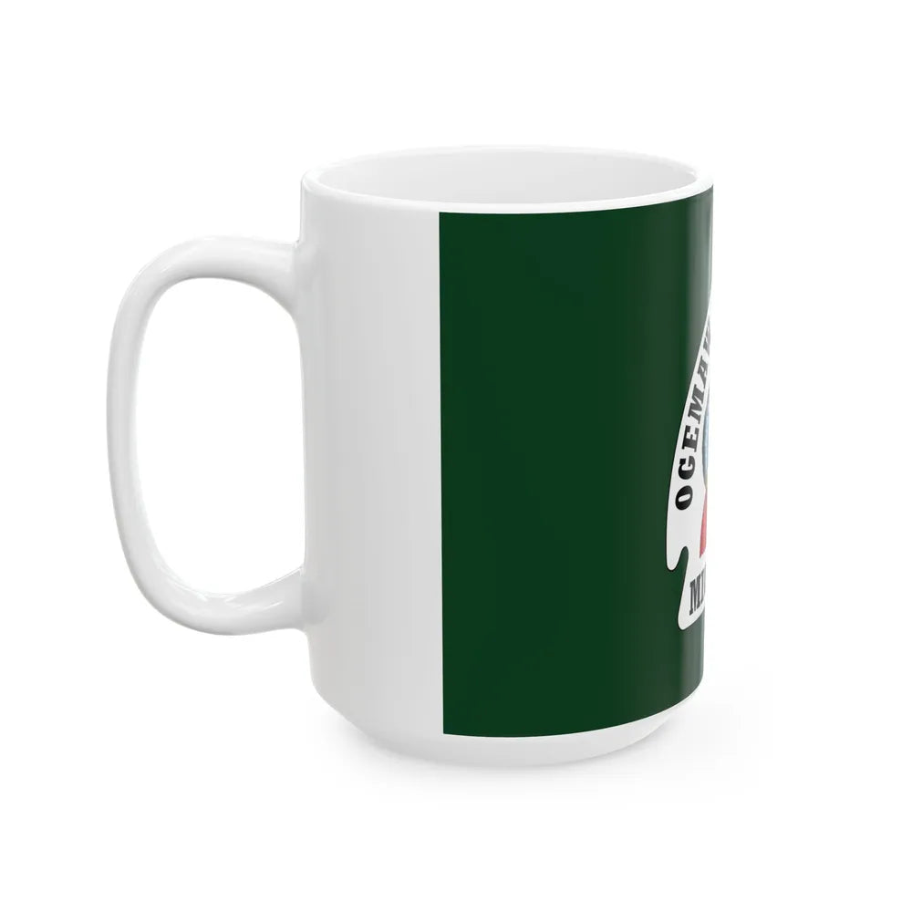 Flag of Ogemaw County Michigan (United States) White Coffee Mug - Go Mug Yourself