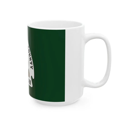 Flag of Ogemaw County Michigan (United States) White Coffee Mug - Go Mug Yourself