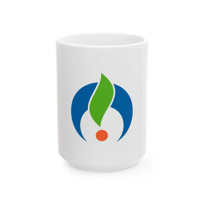 Flag of Ogi Saga (Japan) White Coffee Mug 15oz - Go Mug Yourself