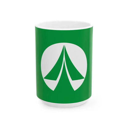 Flag of Oguni Kumamoto (Japan) White Coffee Mug 15oz - Go Mug Yourself