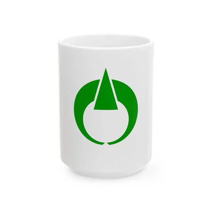 Flag of Oguni Yamagata (Japan) White Coffee Mug 15oz - Go Mug Yourself