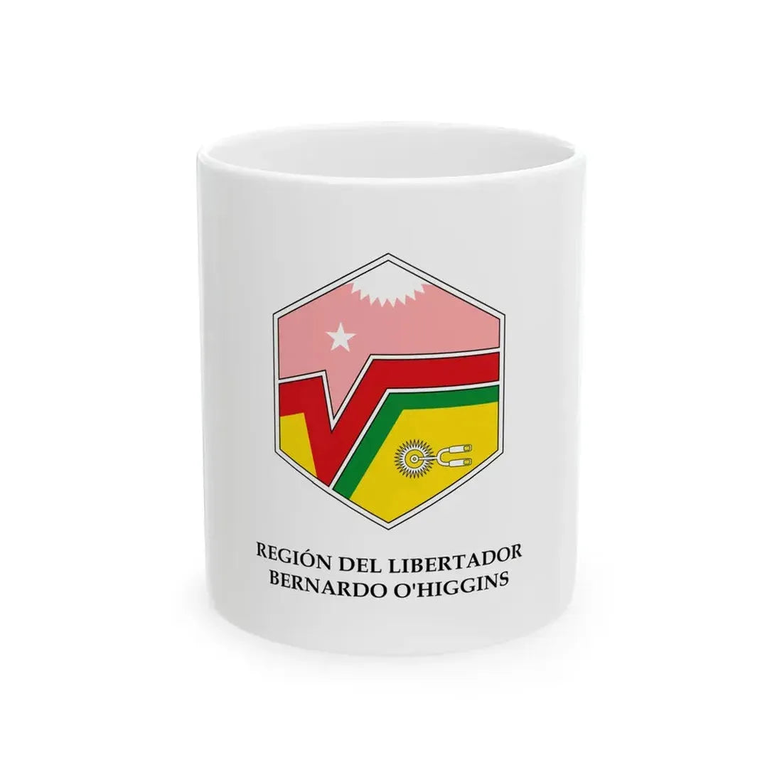 Flag of OHiggins Region Chile (Chile) White Coffee Mug 11oz - Go Mug Yourself