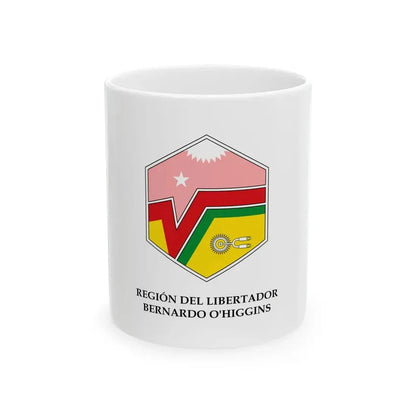 Flag of OHiggins Region Chile (Chile) White Coffee Mug 11oz - Go Mug Yourself