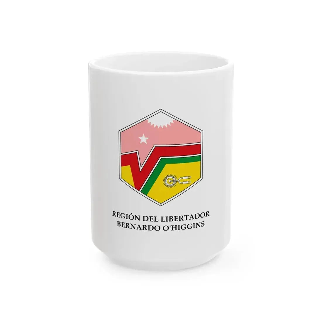 Flag of OHiggins Region Chile (Chile) White Coffee Mug 15oz - Go Mug Yourself