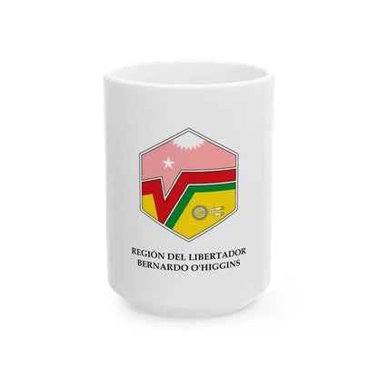 Flag of OHiggins Region Chile (Chile) White Coffee Mug 15oz - Go Mug Yourself