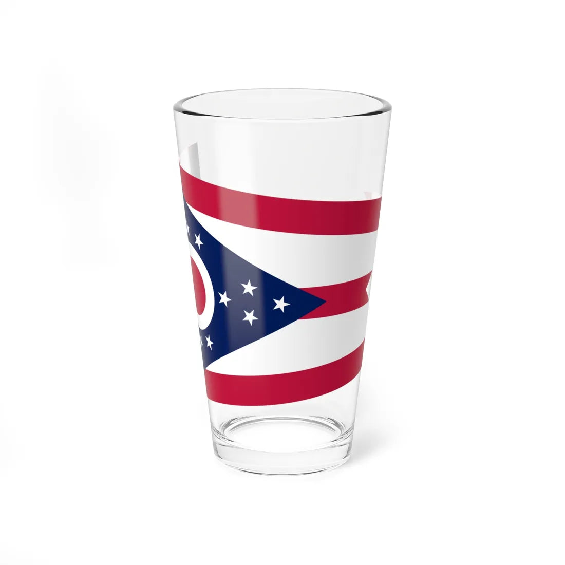Flag of Ohio 3-2 (United States) Pint Glass 16oz 16oz - Go Mug Yourself